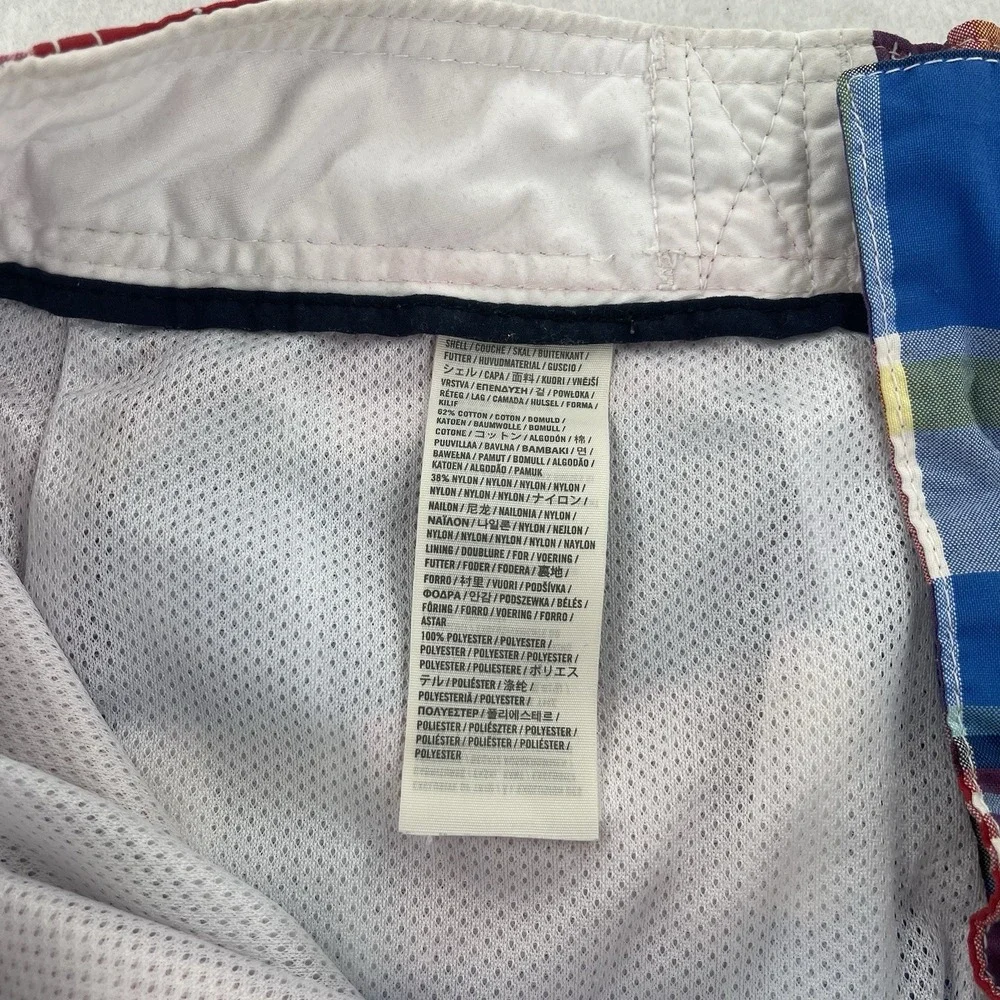 Abercrombie & Fitch Board Shorts Mens M Multicolor Plaid Y2K Lined Swim Retro